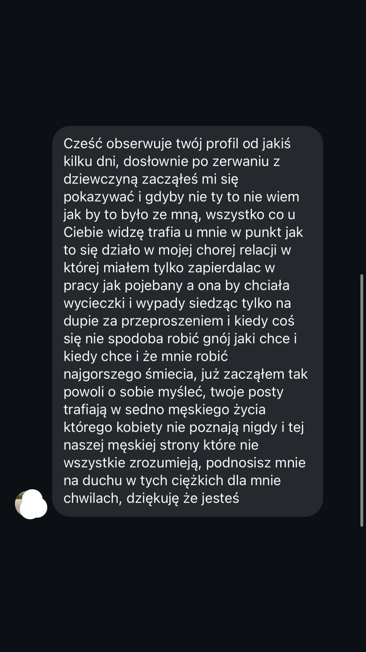 Wiadomość od obserwującego 10