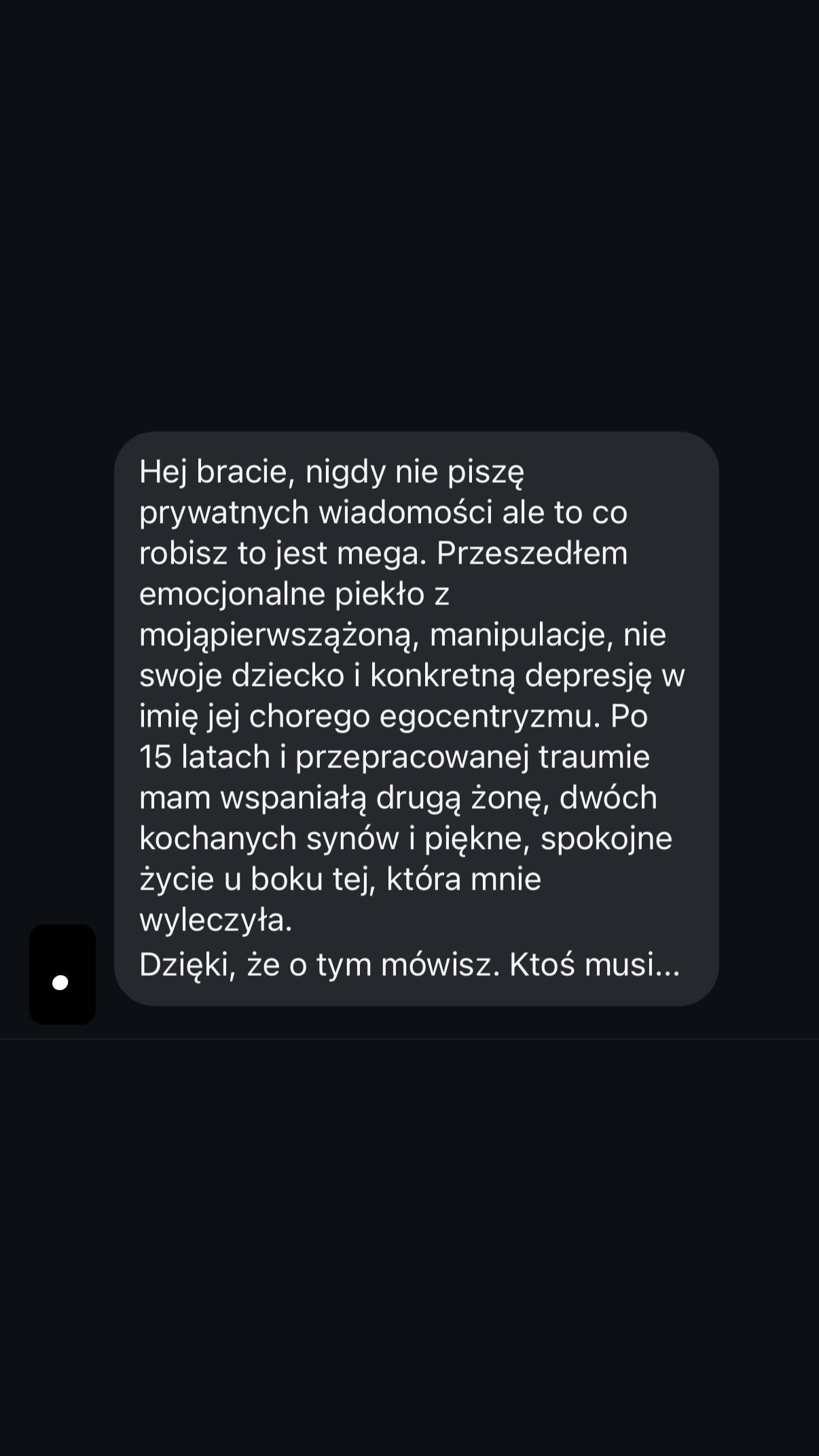 Wiadomość od obserwującego 50