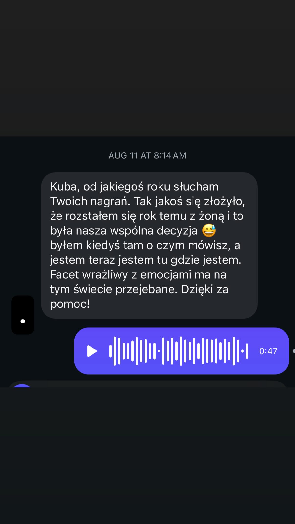 Wiadomość od obserwującego 58