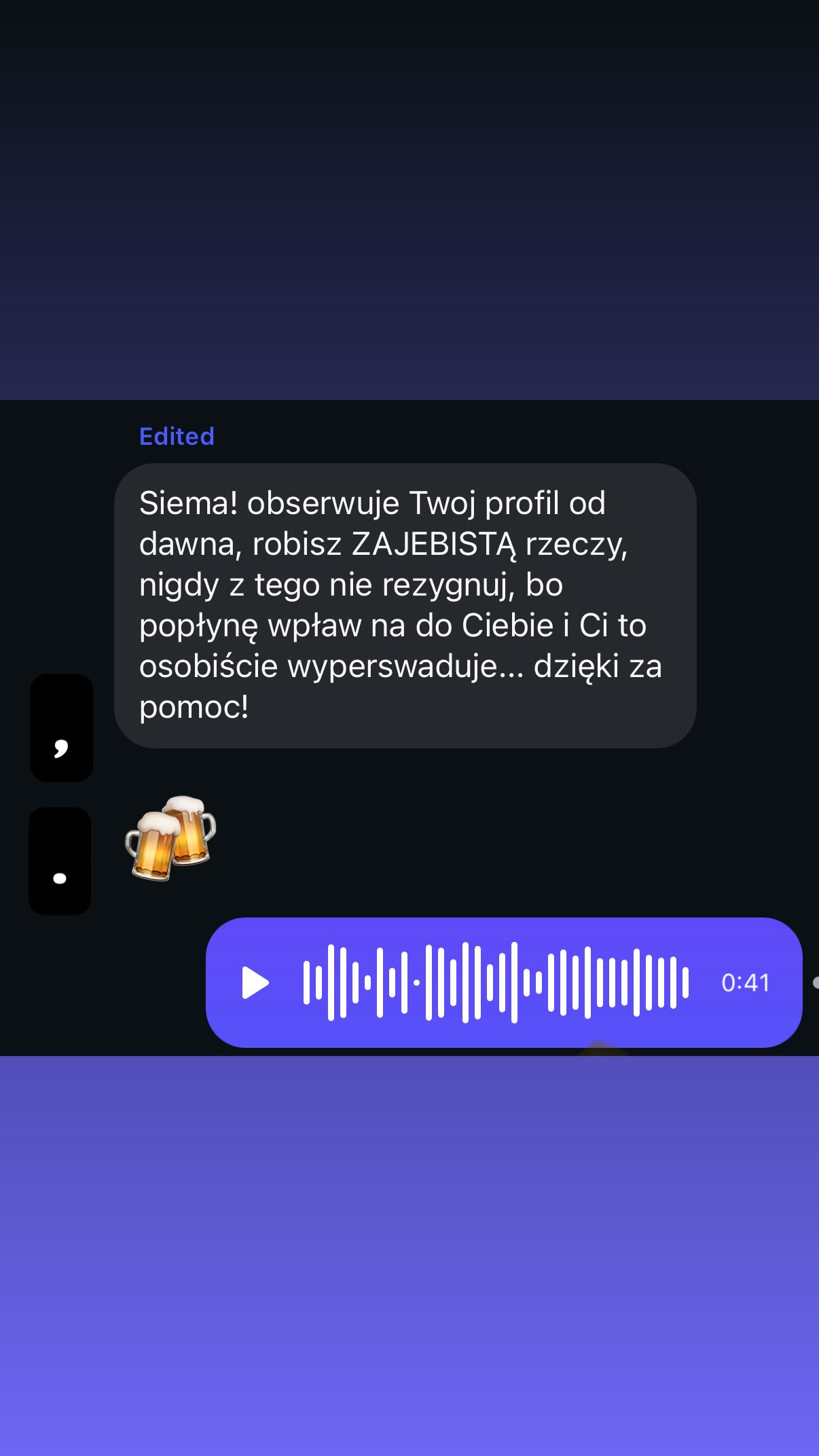 Wiadomość od obserwującego 60